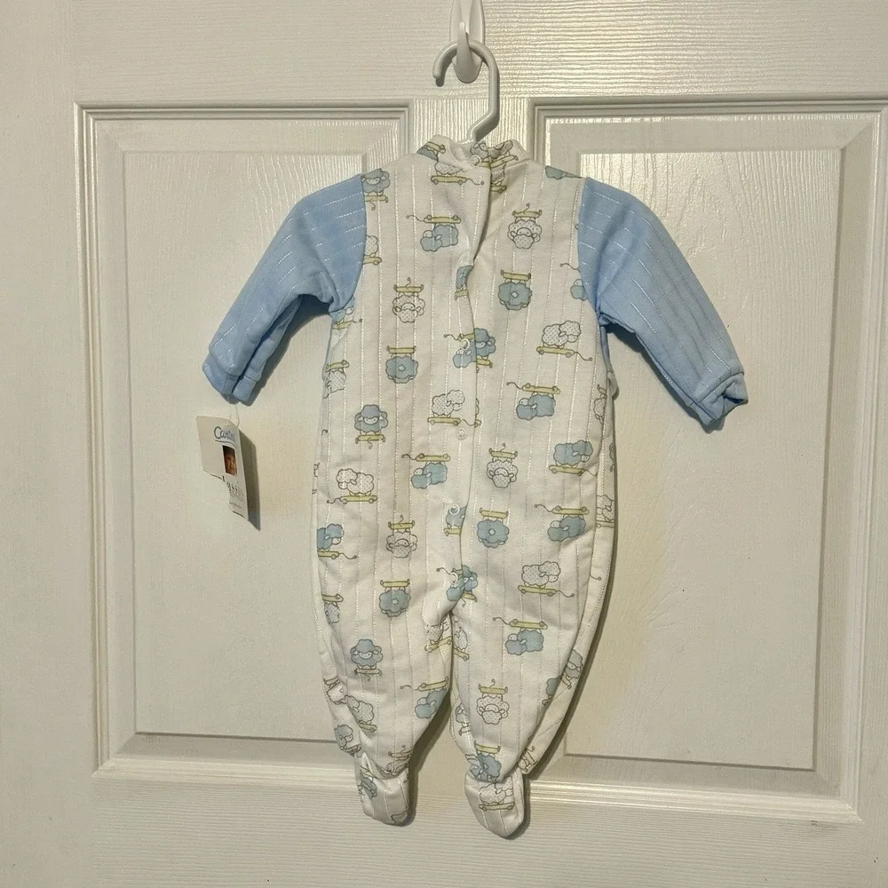 Vintage Carter's Baby Sleepwear 3-6M Footed Pajamas Soft One‎ Piece 90s NWT